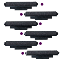 Casio IR-72 INK ROLLER Ribbons 6-PACK Purple
