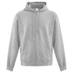 custom printed hoodie ATCF2600 - EVERYDAY FLEECE FULL ZIP HOODED SWEATSHIRT athletic grey