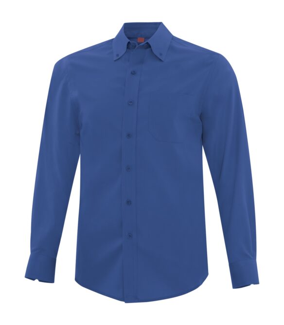 custom printed apparel long sleeved dress shirt D6013 - COAL HARBOUR EVERYDAY LONG SLEEVE WOVEN SHIRT true royal blue