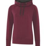 vustom printed hoodie cardinal heather L2045 - ESACTIVE VINTAGE HOODED LADIES’ SWEATSHIRT