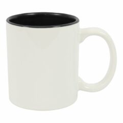 11 oz. Coloured Inside Ceramic Mugs (black)