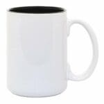 15 oz. Coloured Inside Ceramic Mugs (black)