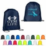 custom printed bags BG100 - Cinch-Up Back Pack - full assortment of colours