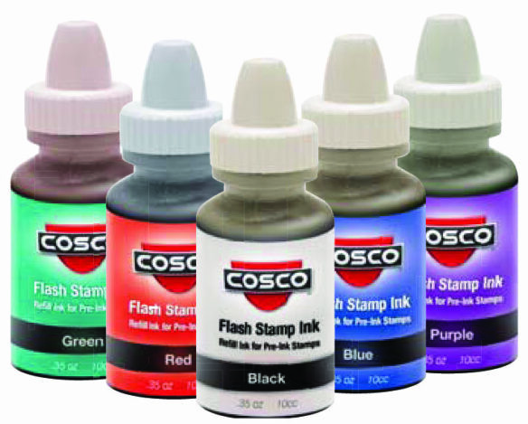flash stamp ink bottles all colours