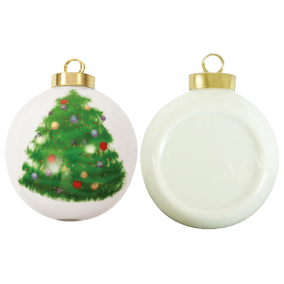 custom printed christmas tree ornament- ball. ornament