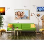 metal prints dimensions on wall