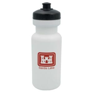 custom printed drinkware 1374 Busrel -Plastic Sport Bottle 22oz. - White
