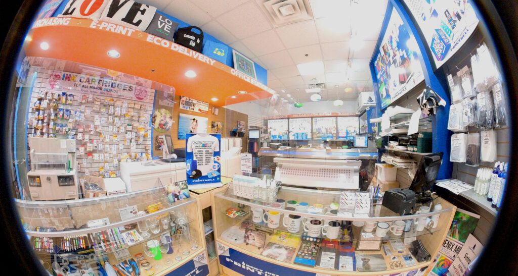 Interior photo of Printwell Shop in St Laurent Shopping Centre in Ottawa, Ontario, Canada