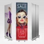 custom printed large format rollp retractable banner signs