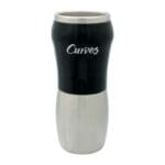 custom printed travel drinkware 1211 Busrel - Stainless Steel and Acrylic Tumbler - black