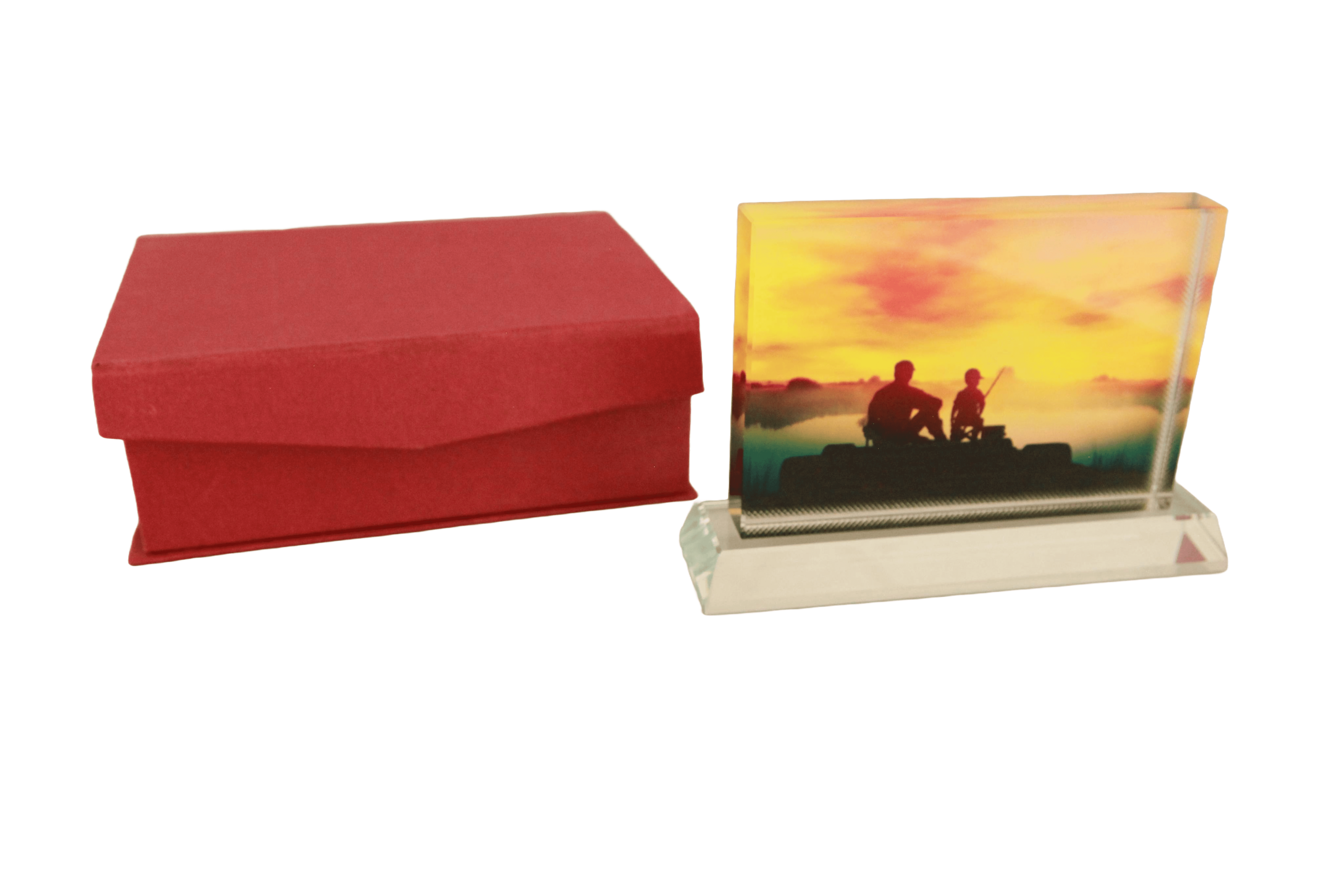 Glass Crystal Photo Blocks with Gift Box