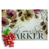 Custom printed glass cutting boards by Printwell Canada with grapes and floral designs