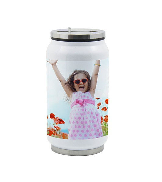 custom printed personalized kids 12 oz stainless steel water bottle with straw