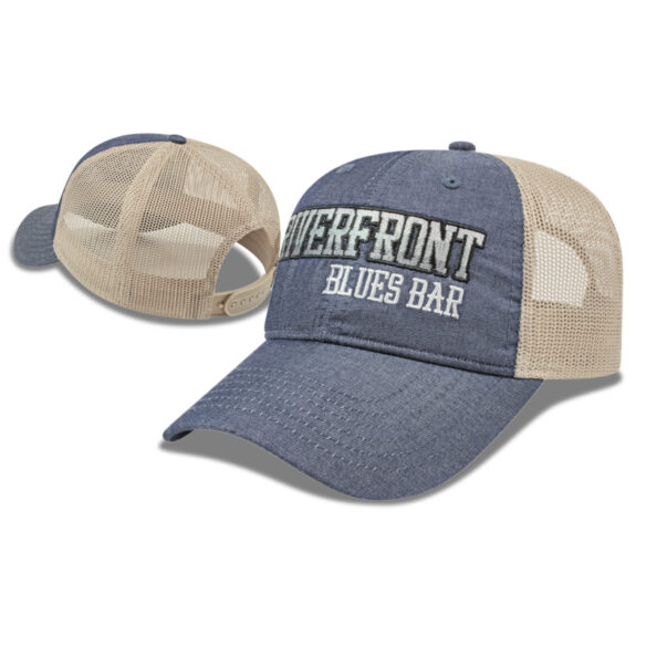 custom printed hat example I1014 - Classic Series – Chambray With Soft Mesh Back Cap