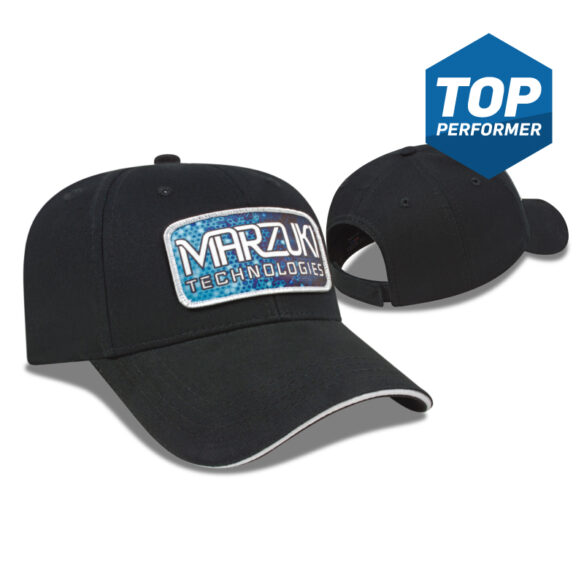 Custom personalized branded I5015 - Value Series – Sandwich Visor Cap with example embroidery