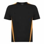 custom printed and branded ATC s3519 form front black extreme orange sports shirt