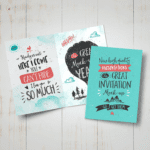 5x7 folded custom branded personalized greeting invitation cards
