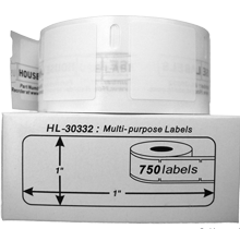 DYMO 30332 Multipurpose Label Rolls – 1″ x 1″ 750 Labels Per Roll