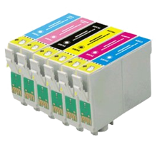 EPSON T048 INK / INKJET Cartridge Set Black Cyan Yellow Magenta Light Cyan Light Magenta