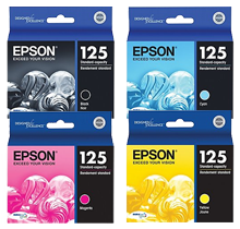 ~Brand New Original Epson T125 INK / INKJET Cartridge Set Black Cyan Magenta Yellow
