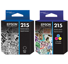 ~Brand New Original EPSON T215 (T215120 / T215530) INK / INKJET Cartridge Combo Pack Black Tri-Color
