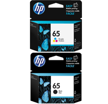 ~Brand New  Original HP N9K01AN / N9K02AN (#65) INK / INKJET Cartridge Combo Pack Black Tri-Color