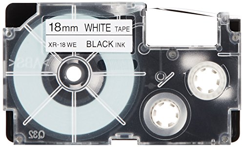 black on white 18mm tape xr-18 WE black ink