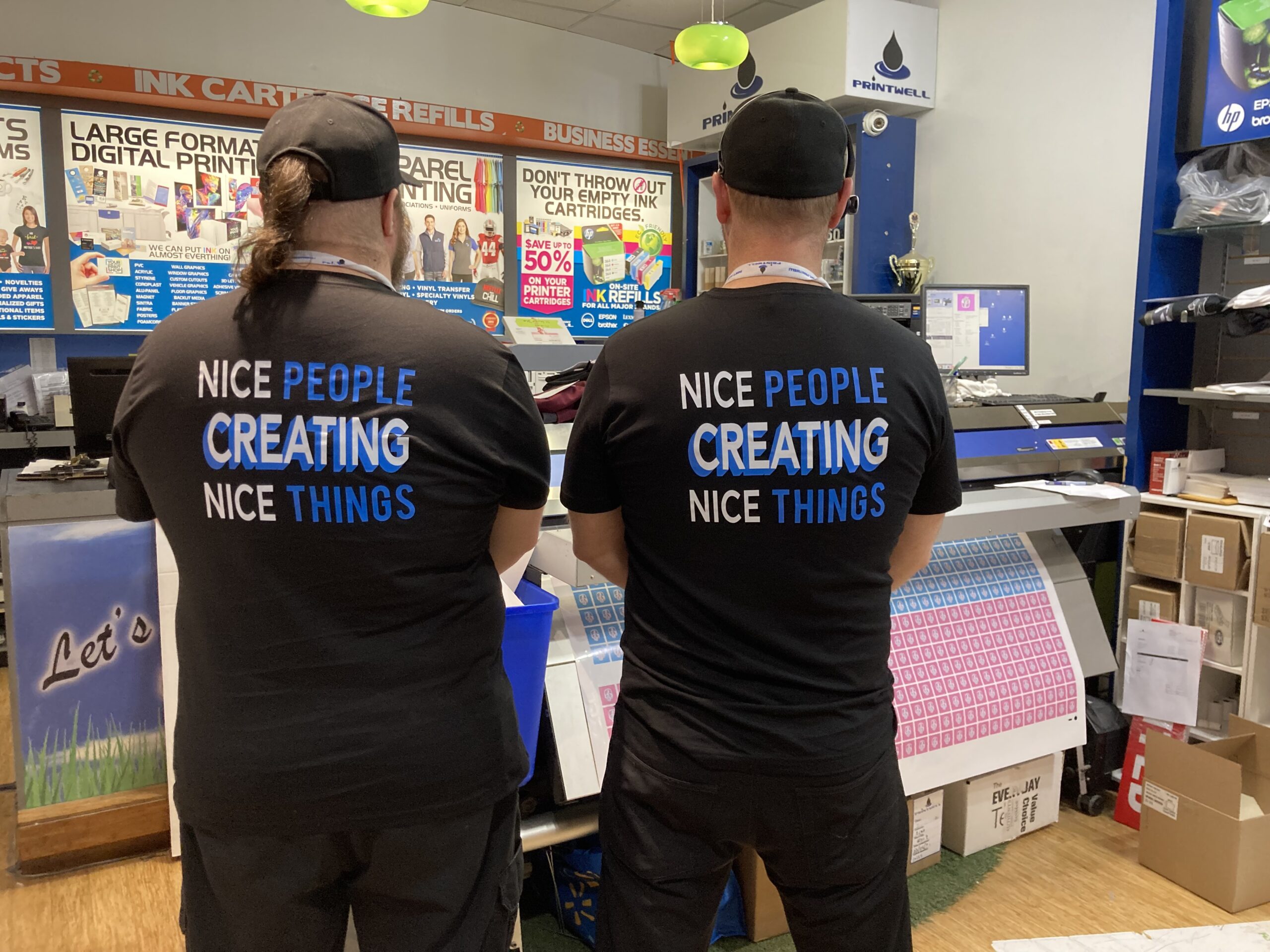 We are a printing company where nice people create nice things!