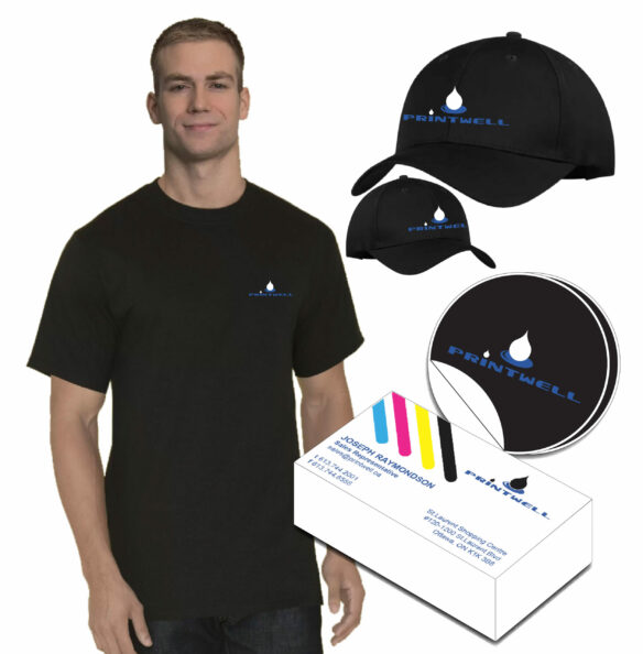 Bundle - 1 5 shirts, 5 hats, 100 business cards
