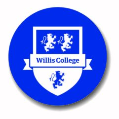 Willis College Logo Stickers Blue