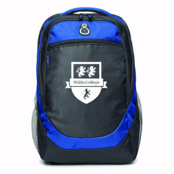 Custom Willis College - Hashtag Black and Blue Backpack