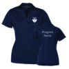 Willis College - L4007 Navy ladies polo front and back