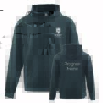 ATCF2600 Dark Heather Grey CBBC Career College Hoodie Front and back