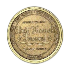 Best Friend Commemorative Milestone Coin (brass, heads)