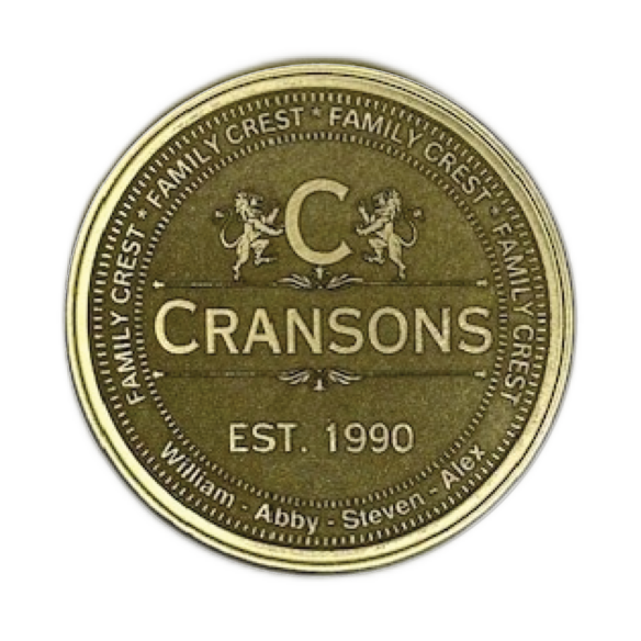 Family Crest Coin (Brass, Heads)