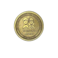 girlfriend coin (brass, heads)