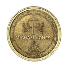 godfather commemorative milestone coin (brass)