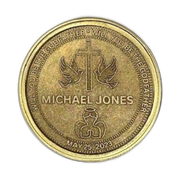 godfather commemorative milestone coin (brass)