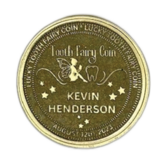 tooth fairy coin (brass, heads)