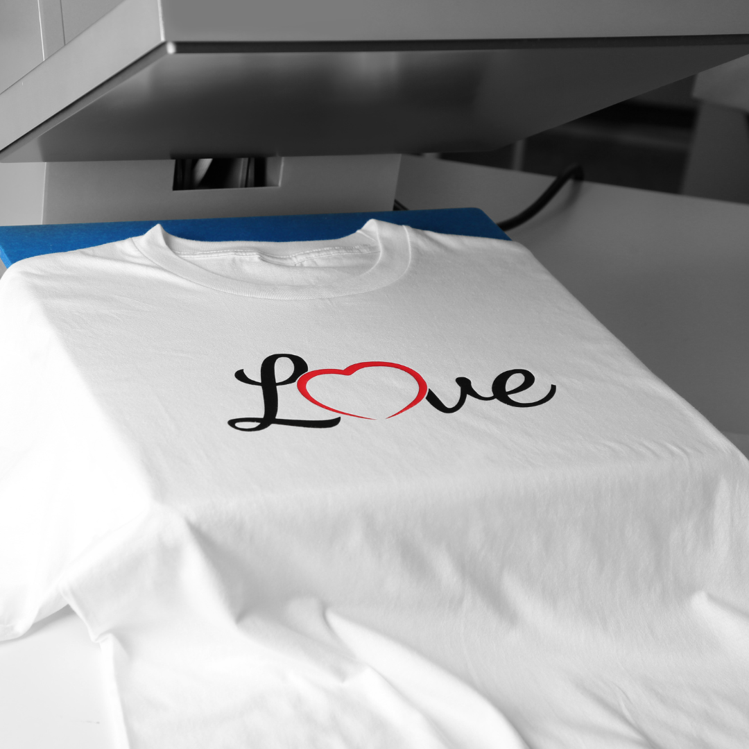 Custom Tshirt with "Love" Printed onto it. perfect for Valentine's Day