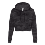 Black Camo Crop Hoodie