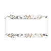 License Plate Cover white with flowers