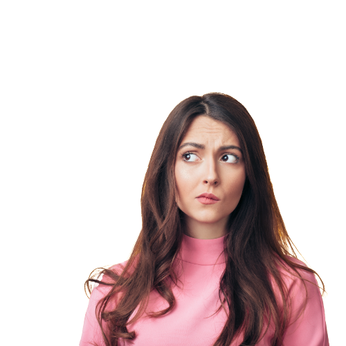 A woman wondering which print method will work best for her custom order.