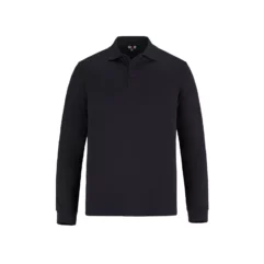 S05737 Birdie Mens Long Sleeve Pique Mesh Polo