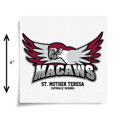 MTCS Macaws 4" Sticker
