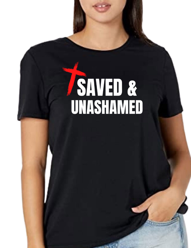 Reach Centre Saved and Unashamed Ladies TShirt