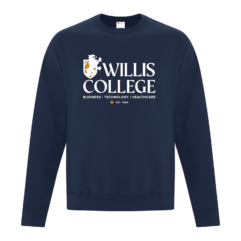 Willis College Navy Blue Crewneck Sweater