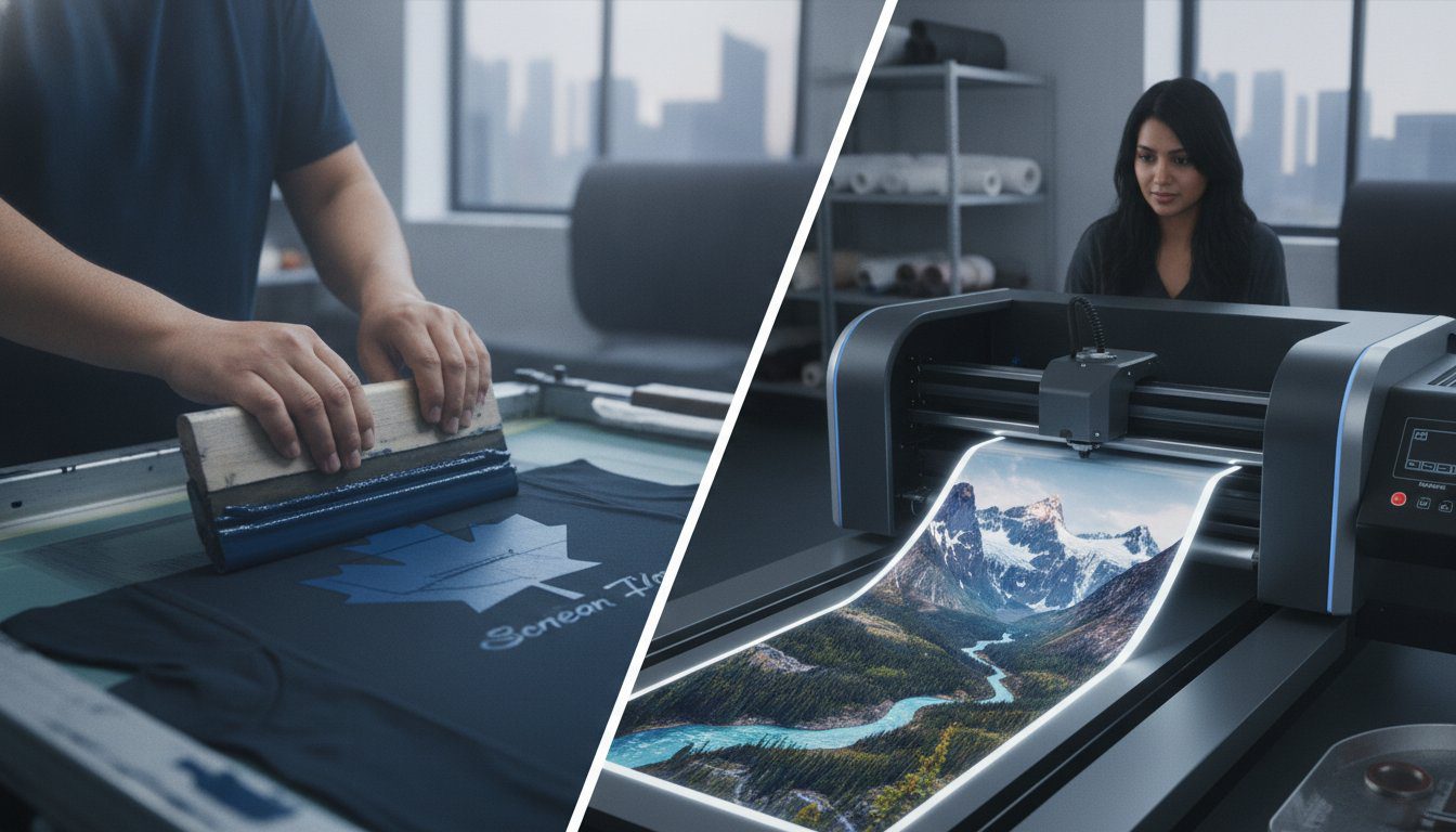 DTF vs Screen Printing Canada: The Ultimate Comparison for 2026